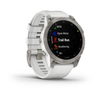 Garmin Epix 2 Sapphire - Carrera White/Titanium with silicone band