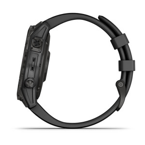 Garmin Fenix 7 Sapphire Solar Carbon Gray DLC Titanium with Black Band