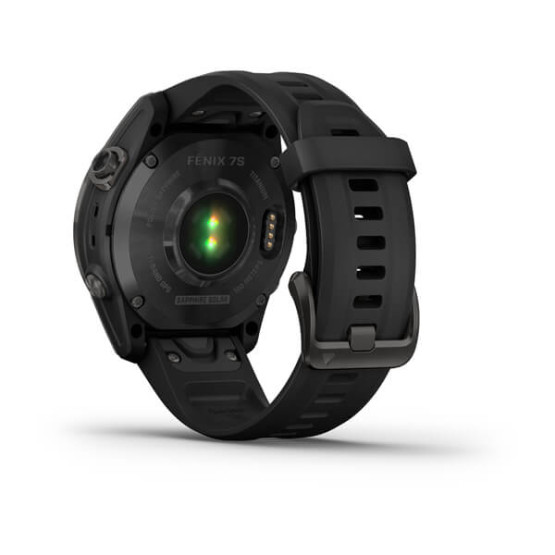 Garmin Fenix 7S Sapphire Solar Carbon Gray DLC Titanium with Black Band Garmin Fenix 7S Sapphire Solar Carbon Gray DLC Titanium with Black Band