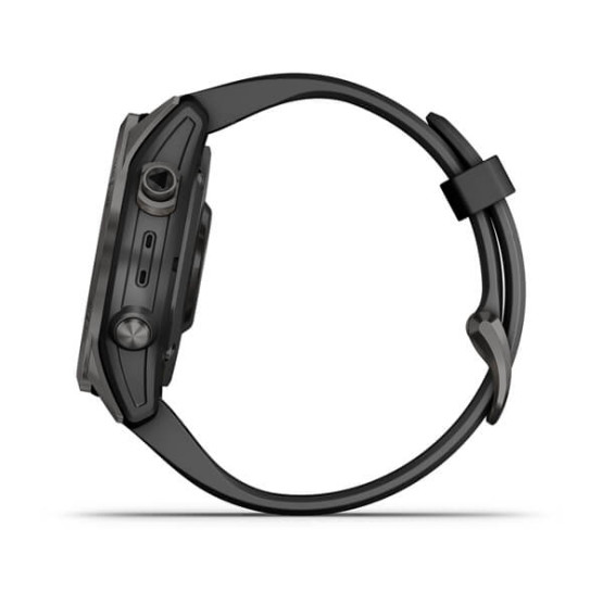 Garmin Fenix 7S Sapphire Solar Carbon Gray DLC Titanium with Black Band Garmin Fenix 7S Sapphire Solar Carbon Gray DLC Titanium with Black Band