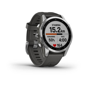 Garmin Fenix 7S Silver with Graphite Band