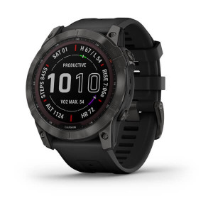 Garmin Fenix 7X Sapphire Solar Carbon Gray DLC Titanium with Black Band