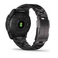 Garmin Fenix 7X,Sapphire Solar Carbon Gray DLC Titanium with Titanium Band (includes black silicone band)