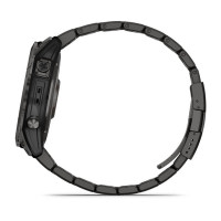 Garmin Fenix 7X,Sapphire Solar Carbon Gray DLC Titanium with Titanium Band (includes black silicone band)