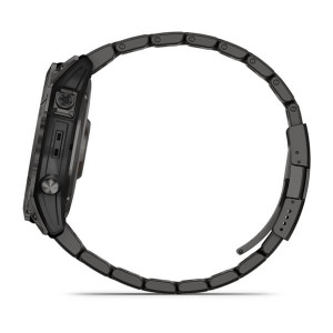Garmin Fenix 7X,Sapphire Solar Carbon Gray DLC Titanium with Titanium Band (includes black silicone band)