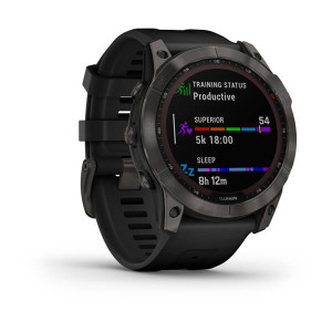 Garmin Fenix 7X Sapphire Solar Carbon Gray DLC Titanium with Black Band