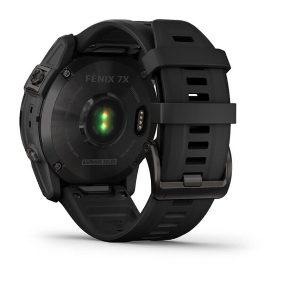 Garmin Fenix 7X Sapphire Solar Carbon Gray DLC Titanium with Black Band Garmin Fenix 7X Sapphire Solar Carbon Gray DLC Titanium with Black Band