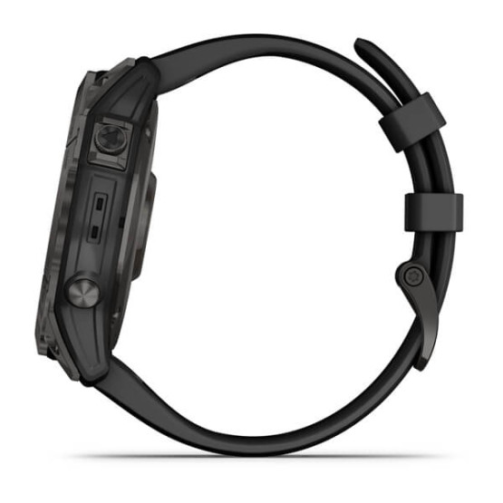 Garmin Fenix 7X Sapphire Solar Carbon Gray DLC Titanium with Black Band Garmin Fenix 7X Sapphire Solar Carbon Gray DLC Titanium with Black Band
