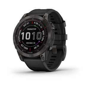 Garmin Fenix 7 Sapphire Solar Black DLC Titanium with Black Band