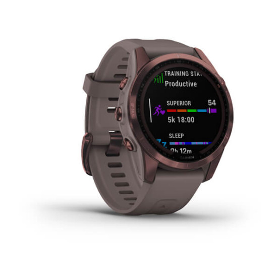 Garmin Fenix 7S Sapphire Solar Dark Bronze Titanium with Shale Gray Band Garmin Fenix 7S Sapphire Solar Dark Bronze Titanium with Shale Gray Band