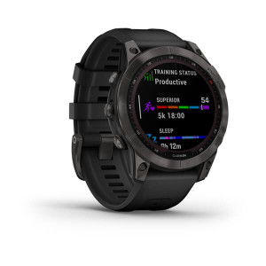 Garmin Fenix 7 Sapphire Solar Black DLC Titanium with Black Band