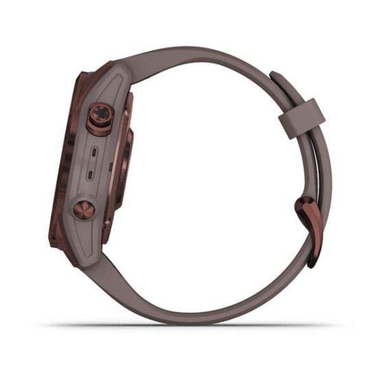 Garmin Fenix 7S Sapphire Solar Dark Bronze Titanium with Shale Gray Band Garmin Fenix 7S Sapphire Solar Dark Bronze Titanium with Shale Gray Band