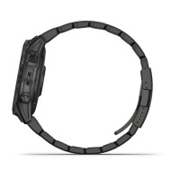 Garmin Fenix 7 Sapphire Solar Carbon Gray DLC Titanium with Titanium Band (includes black silicone band)