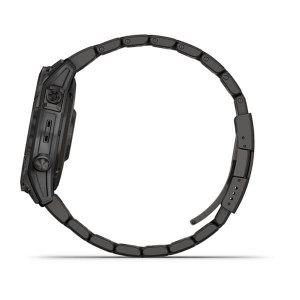 Garmin Fenix 7 Sapphire Solar Carbon Gray DLC Titanium with Titanium Band (includes black silicone band)