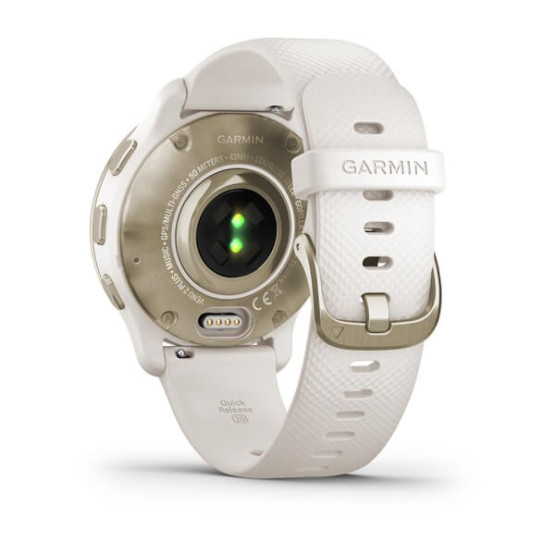 Garmin Venu 2 Plus Cream Gold Stainless Steel Bezel with Ivory Case and Silicone Band Garmin Venu 2 Plus Cream Gold Stainless Steel Bezel with Ivory Case and Silicone Band