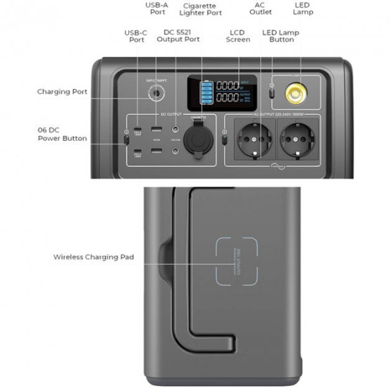 Зарядна станція Bluetti PowerOak EB70 716Wh/1000W