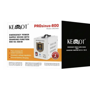 Джерело безперебійного живлення KEMOT PROsinus-800 12V 230V 800VA/500W