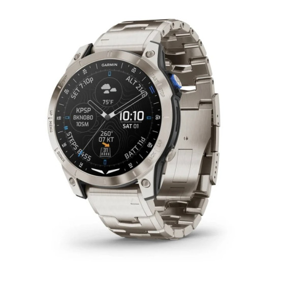 Спортивний годинник Garmin D2 Mach 1 Aviator з вентильованим титановим ремінцем