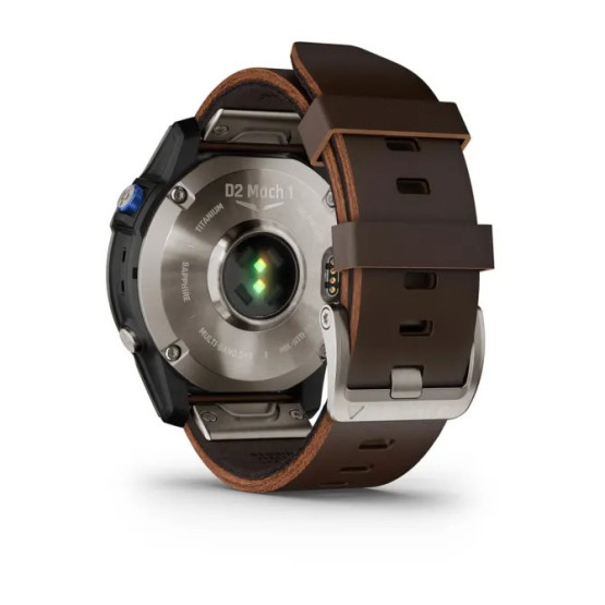 Спортивний годинник Garmin D2 Mach 1 Aviator Smartwatch with Oxford Brown Leather Band