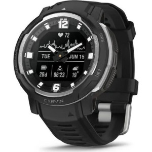 Смарт-годинник Garmin Instinct Crossover з чорним силіконовим ремінцем