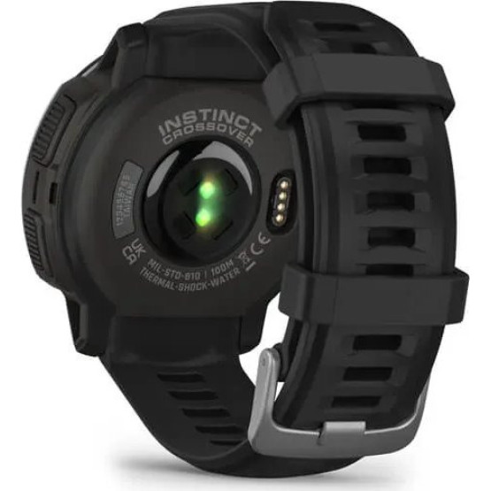 Смарт-годинник Garmin Instinct Crossover з чорним силіконовим ремінцем Смарт-годинник Garmin Instinct Crossover з чорним силіконовим ремінцем