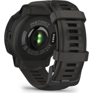 Смарт-годинник Garmin Instinct Crossover Solar з силіконовим ремінцем кольору графіт