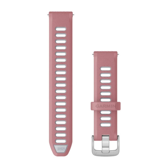 Ремінець для Garmin Forerunner 265s Pink/Whitestone with Silver Hardware 18mm
