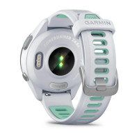 Смарт-годинник Garmin Forerunner 265S білий корпус з чорним безелем та білим силіконовим ремінцем