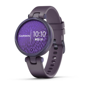 Garmin Lily Sport Midnight Orchid Bezel with Deep Orchid Case and Silicone Band