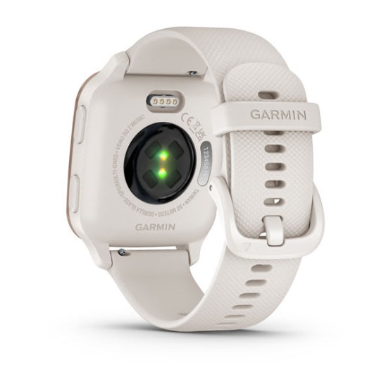 Garmin Venu Sq 2 – Music Edition Peach Gold Aluminum Bezel with Ivory Case and Silicone Band Garmin Venu Sq 2 – Music Edition Peach Gold Aluminum Bezel with Ivory Case and Silicone Band