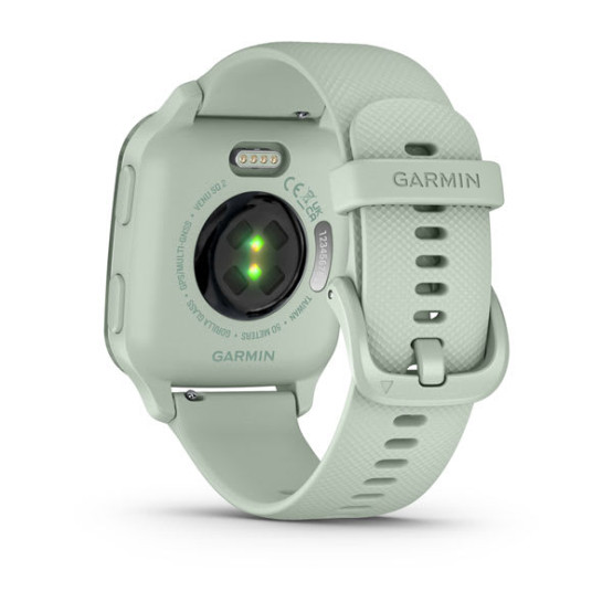 Garmin Venu Sq 2 Металевий Mint Aluminum Bezel with Cool Mint Case and Silicone Band