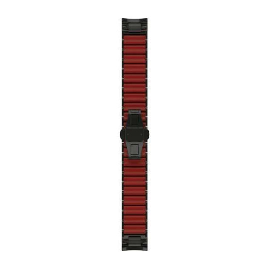 Ремінець для Garmin MARQ Hybrid Titanium/Silicone Bracelet – Carbon Gray DLC