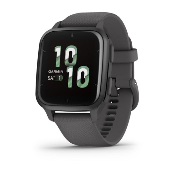 Garmin Venu Sq 2 Slate Aluminum Bezel with Shadow Gray Case і Silicone Band
