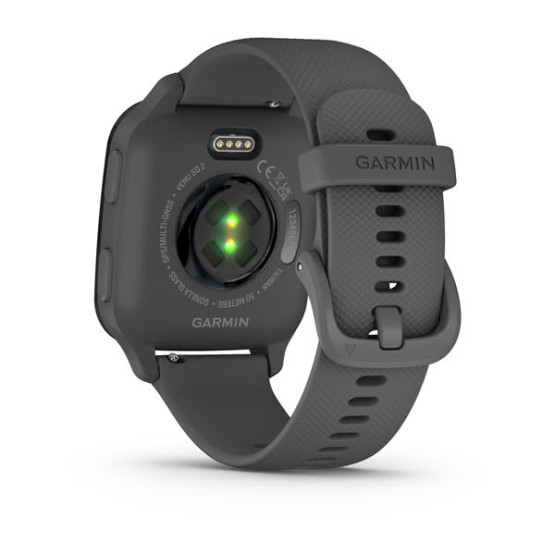 Garmin Venu Sq 2 Slate Aluminum Bezel with Shadow Gray Case і Silicone Band