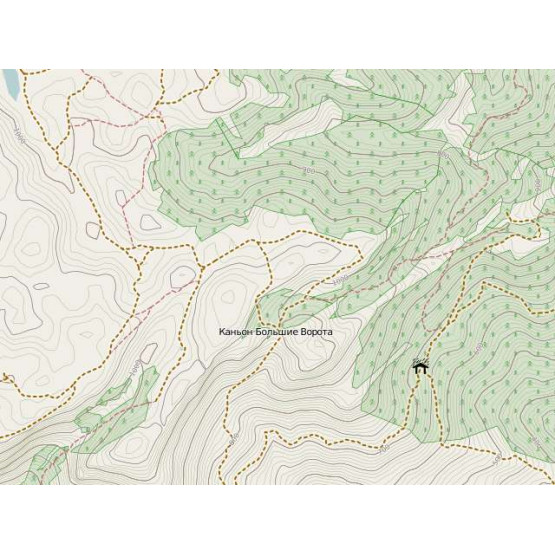 Топографічна карта з детальними стежками від для  OpenStreetMap