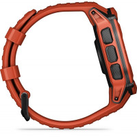 Смарт-годинник Garmin Instinct 2X Solar з червоним силіконовим ремінцем