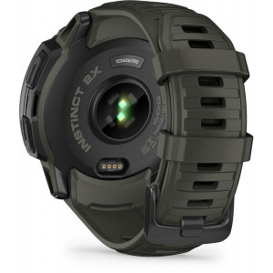 Тактичний годинник Garmin Instinct 2X Solar Tactical Edition – Black з чорним силіконовим ремінцем