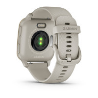 Garmin Venu Sq 2 – Music Edition Cream Gold Aluminum Bezel with French Gray Case and Silicone Band