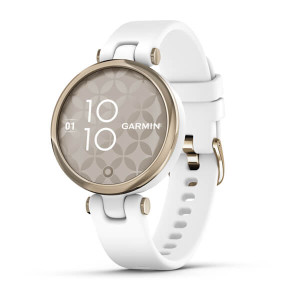 Garmin Lily Sport Cream Gold Bezel with White Case and Silicone Band