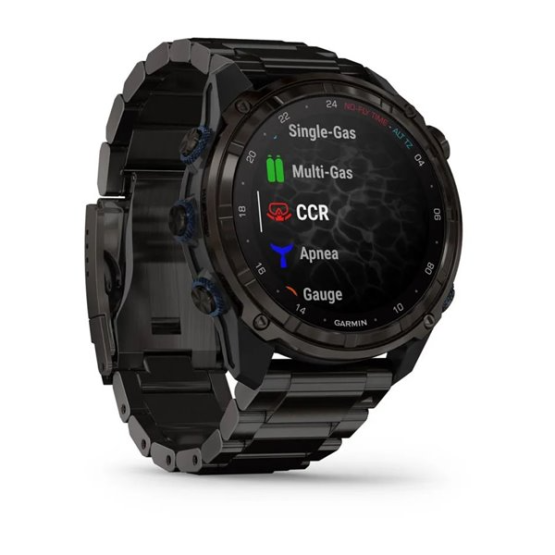 Смарт-годинник Garmin Descent Mk3i 51 мм корпус сірий карбон титановий DLC з титановим DLC браслетом