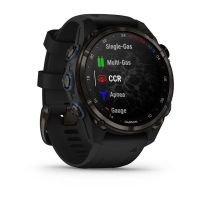 Garmin Descent Mk3i (43 мм) карбоново-сірий DLC титановий з чорним силіконовим ремінцем
