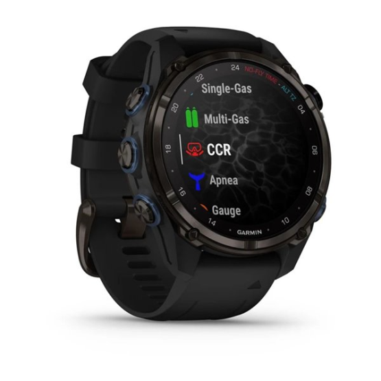 Смарт-годинник Garmin Descent Mk3i 43 мм сірий карбон DLC титановий з чорним силіконовим ремінцем Смарт-годинник Garmin Descent Mk3i 43 мм сірий карбон DLC титановий з чорним силіконовим ремінцем