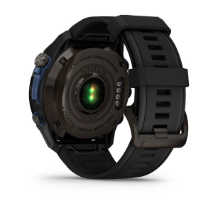 Смарт-годинник Garmin Descent Mk3i 51 мм корпус сірий карбон титановий DLC з чорним силіконовим ремінцем