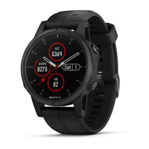 Garmin Fenix 5S Plus Sapphire, Black with Black Band