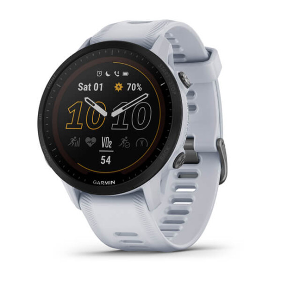 Смарт-годинник Forerunner 955 Solar з білим силіконовим ремінцем