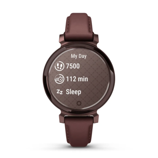 Смарт-годинник Garmin Lily 2 Classic темно-бронзовий із шкіряним ремінцем кольору шовковиці