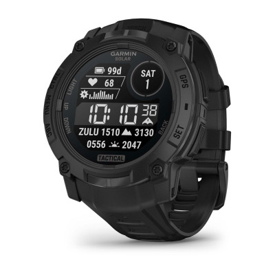 Смарт-годинник Garmin Instinct 3 Tactical Edition, 50 мм, Solar, Black з чорним ремінцем