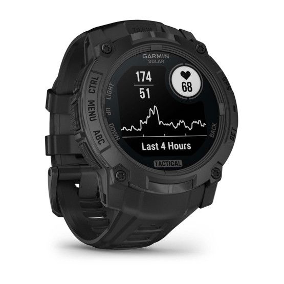 Смарт-годинник Garmin Instinct 3 Tactical Edition, 50 мм, Solar, Black з чорним ремінцем