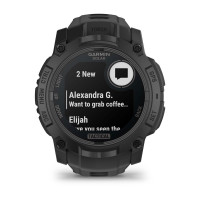 Смарт-годинник Garmin Instinct 3 Tactical Edition, 50 мм, Solar, Black з чорним ремінцем