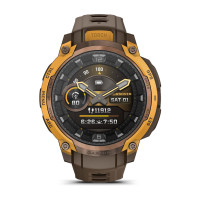 Смарт-годинник Garmin Instinct Crossover AMOLED, Bronze Sunburst/Cocoa